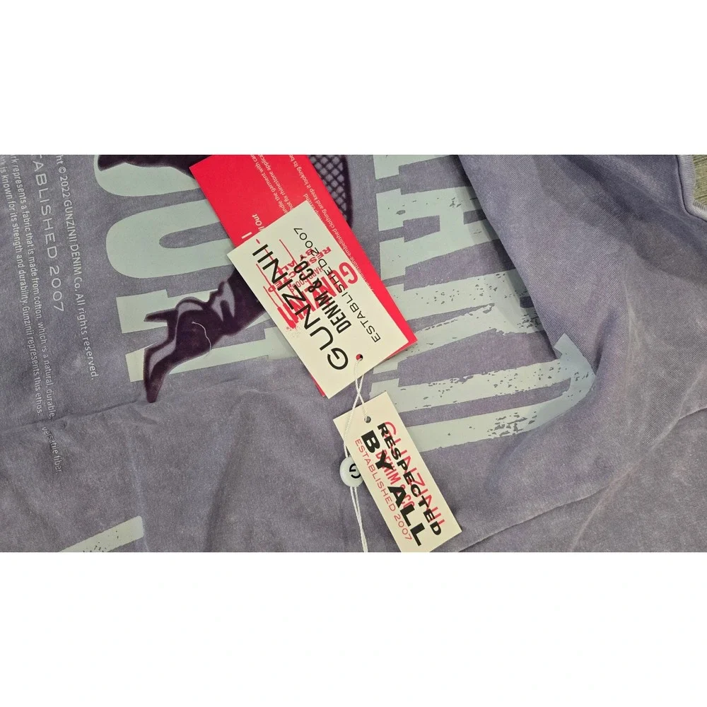 Gunzinii Denim Co Ride Hard Saloon Purple Mineral Wash Shirt and Pants Set M